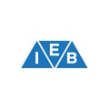 EIB triangle shape logo design on white background. EIB creative initials letter logo concept Royalty Free Stock Photo