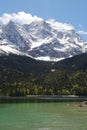 Eibsee lake in Garmisch-Partenkirchen, Bavaria, Germany Royalty Free Stock Photo