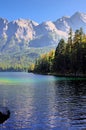 Eibsee lake in german Alps Royalty Free Stock Photo