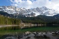 Eibsee and Zugspitze Royalty Free Stock Photo