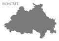 Eichstaett grey county map of Bavaria Germany Royalty Free Stock Photo