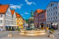 Eichstatt, Germany, August 14, 2022: Willibaldsbrunnen in German Royalty Free Stock Photo