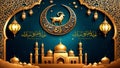 Heartfelt prayers, the devotion of eid al adha Royalty Free Stock Photo