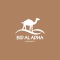 camel simple element for ornament, decorative, greeting eid mubarak, logo vector