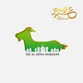 Eid al adha banner design minimalism vector