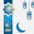 Eid al adha banner and greeting card design template vector