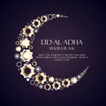 Eid Al Adha. Eid mubarak islamic greeting card , poster. Vector Illustration