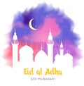 Eid al-Adha, Eid ul-Adha mubarak. Kurban Bayrami, Kurban Bajram muslim festival of sacrifice. Vector EPS 10. Royalty Free Stock Photo