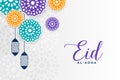 Eid al adha festival greeting with islamic colorful decoration