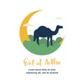 Eid AL Adha flat illustration