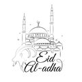 Eid Al Adha handwritten lettering