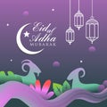 Eid al Adha Illustration With Islamic Background