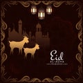 Eid Al Adha mubarak artistic frame background design