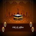 Eid Al Adha mubarak artistic Islamic background design