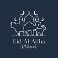 Eid al adha mubarak background, Images are generated with the use of AI