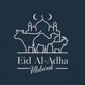 Eid al adha mubarak background, Images are generated with the use of AI