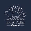 Eid al adha mubarak background, Images are generated with the use of AI