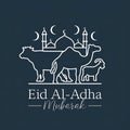 Eid al adha mubarak background, Images are generated with the use of AI