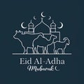 Eid al adha mubarak background, Images are generated with the use of AI