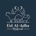 Eid al adha mubarak background, Images are generated with the use of AI