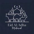 Eid al adha mubarak background, Images are generated with the use of AI