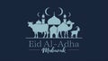 Eid al adha mubarak background, Images are generated with the use of AI