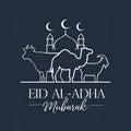 Eid al adha mubarak background, Images are generated with the use of AI