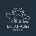 Eid al adha mubarak background, Images are generated with the use of AI