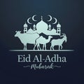 Eid al adha mubarak background, Images are generated with the use of AI