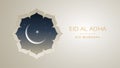 Eid Al Adha Mubarak gold greeting card vector design golden Royalty Free Stock Photo