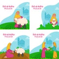 Eid-Al-Adha Mubarak Greeting Card Or Post Design Royalty Free Stock Photo