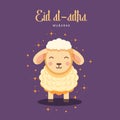 Eid al-Adha Mubarak Holiday Background. Vector Illustration
