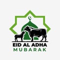 Eid Al Adha Mubarak Logo Vector Art Isolated Illustration EPS