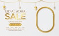 Eid al adha mubarak sale promotion background