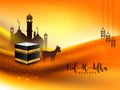 Eid Al Adha mubarak stylish religious background design Royalty Free Stock Photo