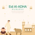 Eid Al Adha template design Goat, Camel and Cow