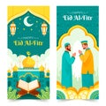 Eid al-fitr banners in flat design