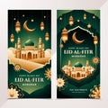 Eid al-fitr banners in realistic design