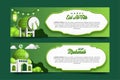Eid Al-Fitr Banners with Text Space
