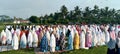 Eid al-Fitr prayer service in congregation in the field