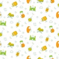 Eid al fitr or ramadan celebration cartoon doodle background for