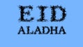 Eid AlAdha smoke text effect sky isolated background