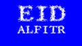 Eid AlFitr cloud text effect blue isolated background