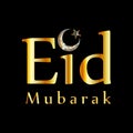 Eid card with glittering Islamic Star