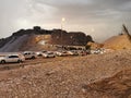 Eid Day Traffic in Jabal Hafeet mountain in Al Ain,Abu Dhabi, UAE.