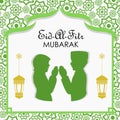 Eid Fitr Greeting Card Vector