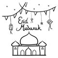 Eid Fitri Doodle design