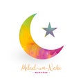 Eid milad un nabi moon and star design background