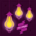 Eid mubarack design with islamic lamps