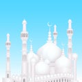 Eid Mubarak background with Islamic Mosque Royalty Free Stock Photo